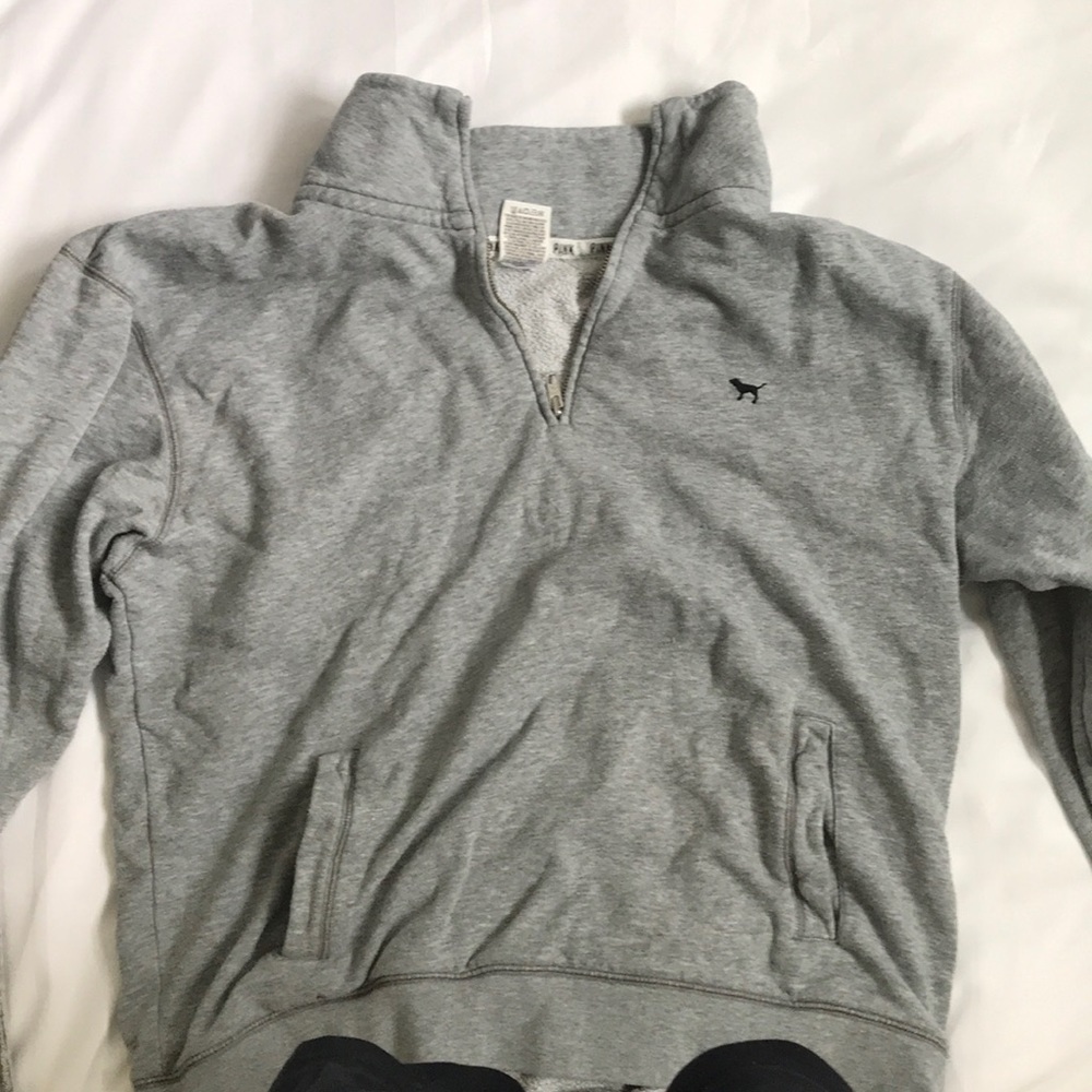 Victoria’s Secret half zip in Gray